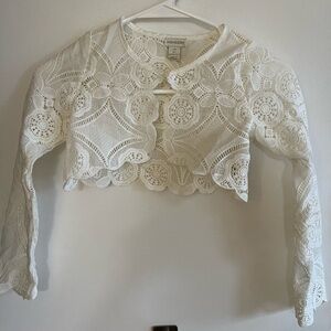 NWOT Moonsoon lace cardigan size 7Y